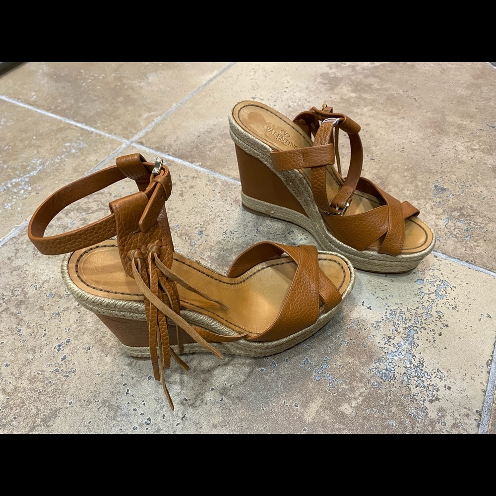 Valentino Garavani Leather Wedges